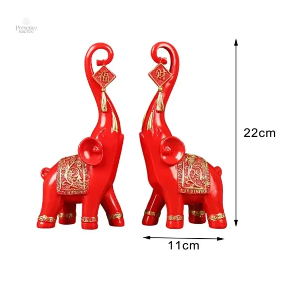 Statue décorative éléphant, pièce maîtresse zen
