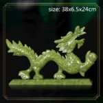 Statue de jade dragon, charme du zodiaque traditionnel