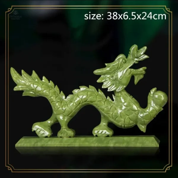 Statue de jade dragon, charme du zodiaque traditionnel