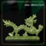 Figurine jade - dragon, symbole de force et sagesse