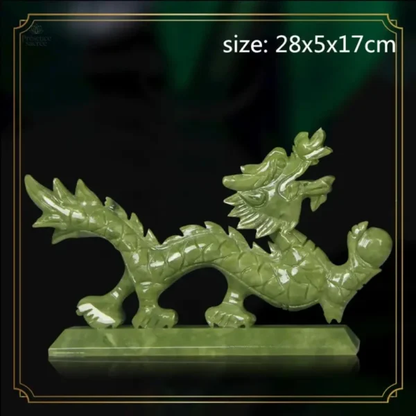 Figurine jade - dragon, symbole de force et sagesse