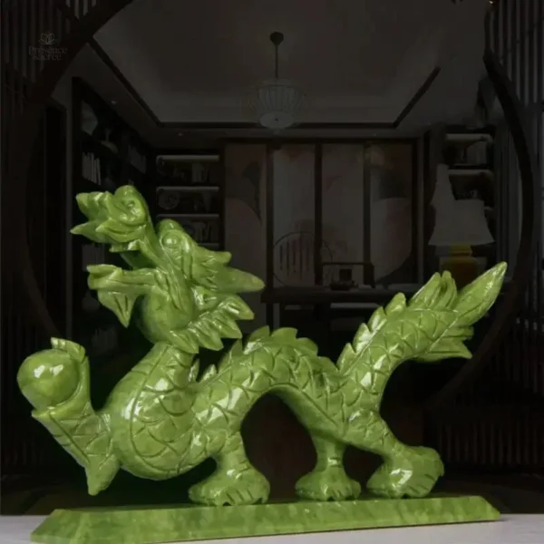 Artisanat chinois : dragon de jade, symbole zodiacal