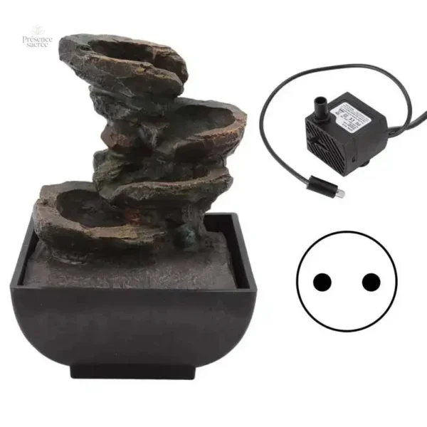 Fontaine intérieure en résine pour un effet relaxant
