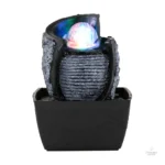 Fontaine Zen décorative avec boule lumineuse