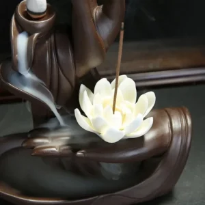 Élégante fontaine à encens style Bouddha pour ambiance sereine