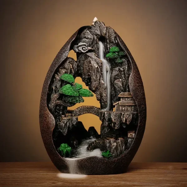 Fontaine à encens Montagne Zen décorative