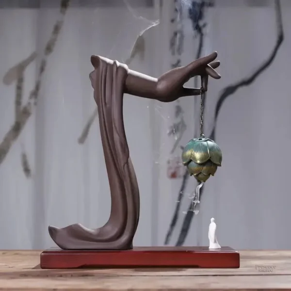 Fontaine à encens Prière bouddhiste, un élément spirituel apaisant