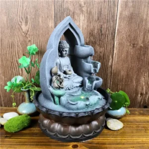 Fontaine décorative avec statue de Bouddha pour relaxation