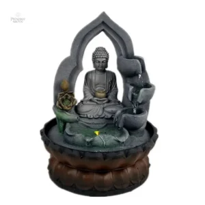 Fontaine d'intérieur Bouddha apaisante avec eau circulante