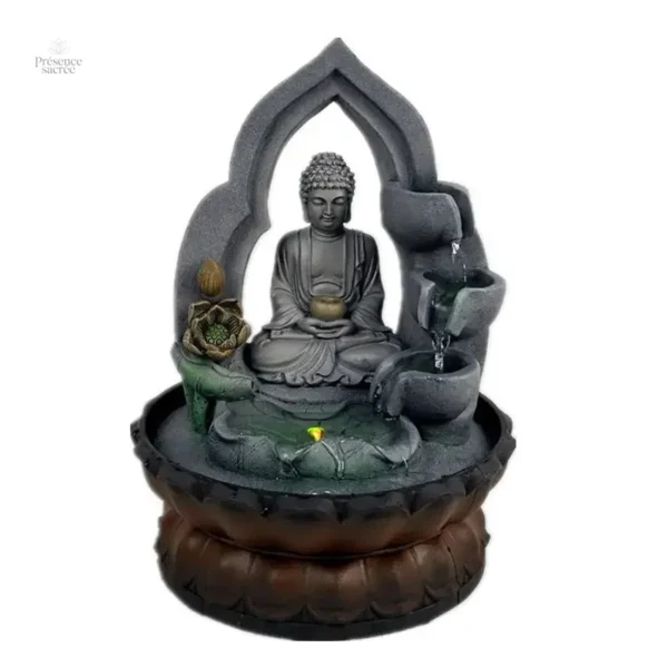 Fontaine d'intérieur Bouddha apaisante avec eau circulante