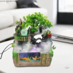 Décoration Zen avec une fontaine d'eau apaisante