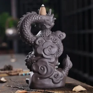 Fontaine à encens dragon, ambiance zen pour intérieur