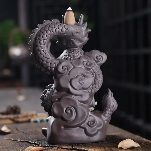 Fontaine à encens dragon, ambiance zen pour intérieur