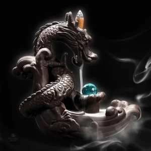 Fontaine encens dragon, accessoire zen pour la méditation