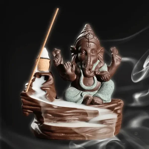 Fontaine à encens inspirée par la divinité Ganesh