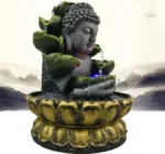 Fontaine zen apaisante à motif de Bouddha