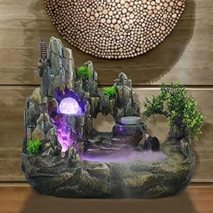 Fontaine intérieure Zen avec éclairage LED