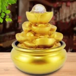 Fontaine Zen Dorée Feng Shui pour un décor apaisant