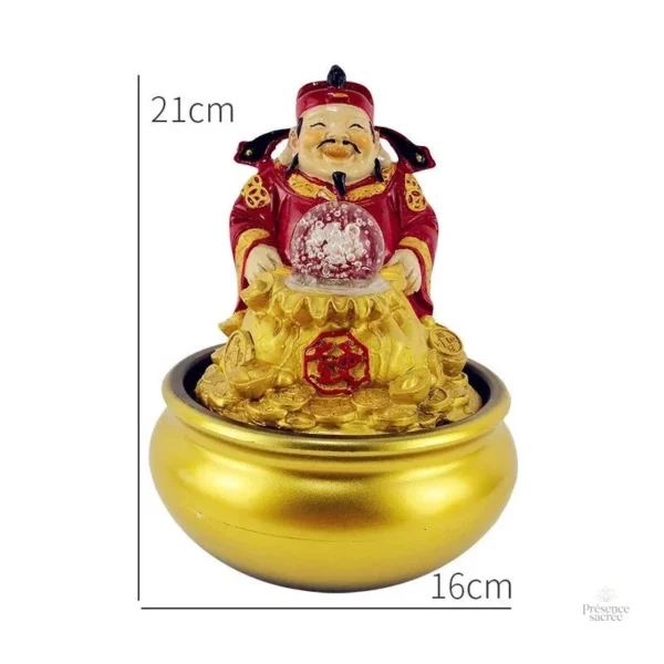 Fontaine zen dorée pour une touche d'élégance intérieure
