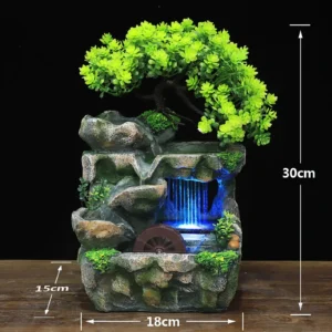 Fontaine d'intérieur apaisante avec cascade d'eau