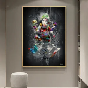 Art mural Ganesh pour ambiance spirituelle moderne