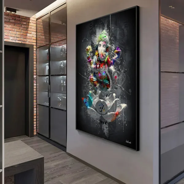 Illustration Pop Art de Ganesh pour intérieur zen