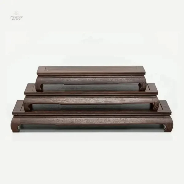 Grand plateau de prière en bois authentique