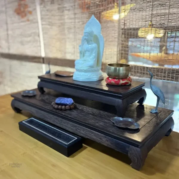Plateau de méditation avec finition bois soigné