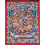 Grand Tableau Bouddhiste Thangka en décoration murale