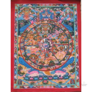 Grand Tableau Bouddhiste Thangka en décoration murale