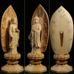 Statue de Bouddha en bois élégant
