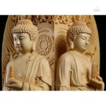 Sculpture de Bouddha en bois, ambiance zen