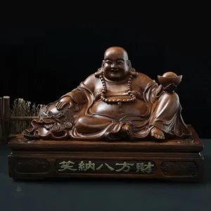 Statue décorative de bouddha souriant