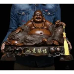 Grande sculpture de bouddha en résine