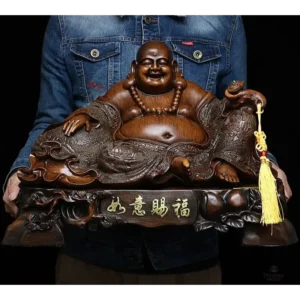 Grande sculpture de bouddha en résine