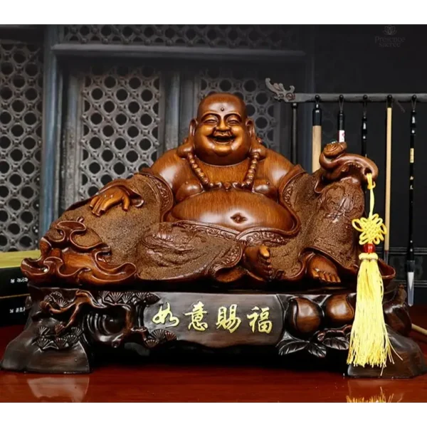 Sculpture artistique de bouddha rieur pour décoration