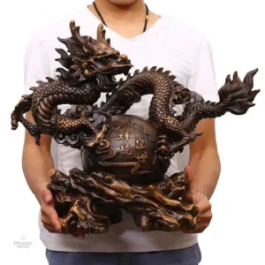 Figurine de Dragon Chinois symbolisant puissance et sagesse