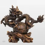 Imposante Statue de Dragon Chinois en finition classique