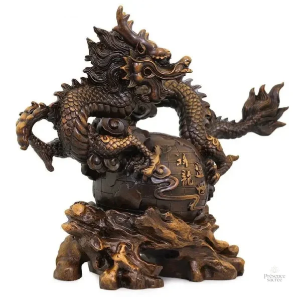 Statue de Dragon Chinois de grande taille pour embellir un espace