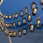 Lanterne LED solaire au style rustique pour extérieur