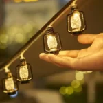 Guirlande de lanternes LED à accrocher pour extérieur