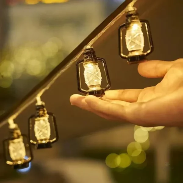 Guirlande de lanternes LED à accrocher pour extérieur