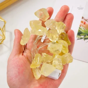 Éclat zen avec guirlande en quartz naturel lumineux