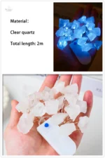 Décoration zen avec guirlande lumineuse en quartz