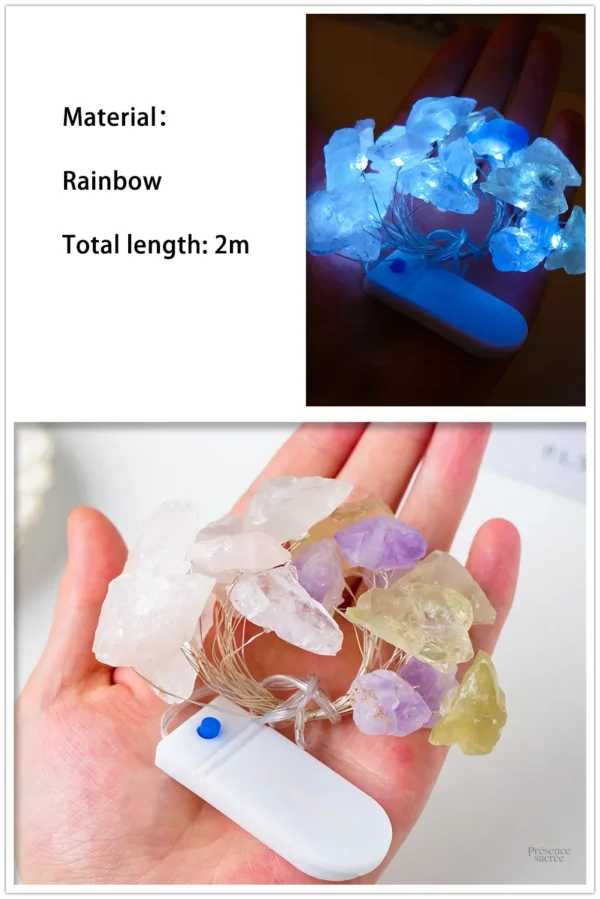 Accessoire décoratif en quartz naturel lumineux et zen