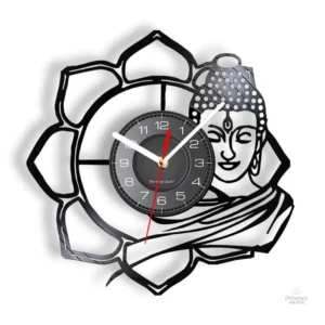Horloge murale Bouddha en design zen et apaisant