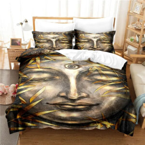 Housse de couette Bouddha Ancien avec motifs traditionnels