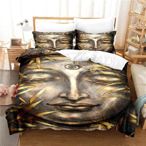 Housse de couette Bouddha Ancien avec motifs traditionnels