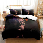 Housse de couette Bouddha noir avec motifs élégants