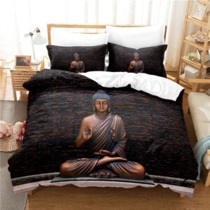 Housse de couette Bouddha temple pour un sommeil apaisant